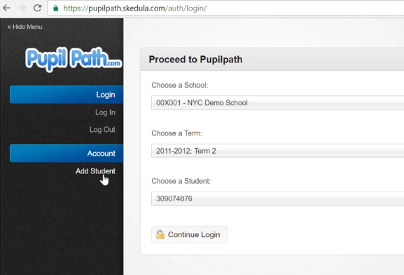 pupil path log in
